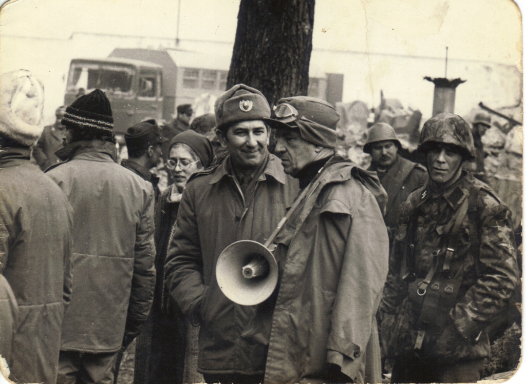 Sergiu Nicolaescu, comandantul trupelor terestre, Radu Rusch, Miron Murea si Telu Paun